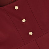 Rich Maroon Girl's Jumpsuit