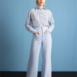 Caeruleum Flores Flared Pants