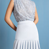 Caeruleum Flores Pleated Skirt