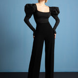 Isabella Puffed-Sleeve Bodysuit