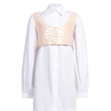 Vespera Rosa Sequin Crop Top