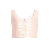 Vespera Rosa Sequin Crop Top