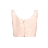 Vespera Rosa Sequin Crop Top