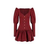 Rich Maroon Women's Dress