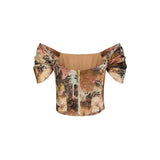 Mocha Marvel Women's Off-Shoulder Blouse
