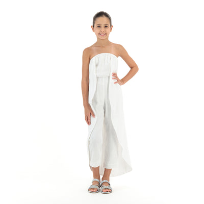 Desert Dune Girl's Linen Jumpsuit